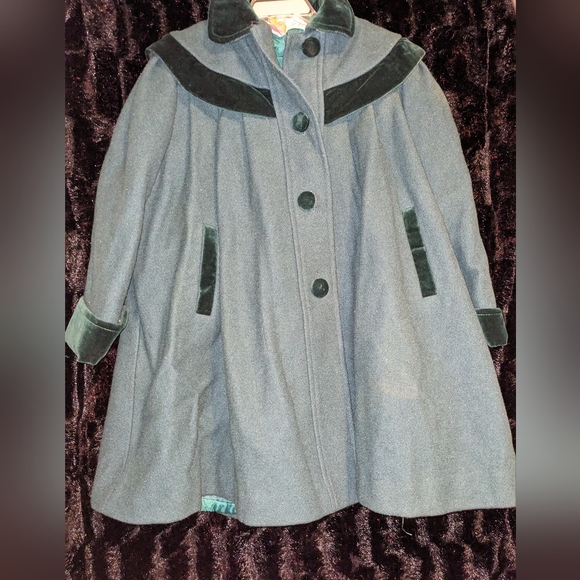 Petite Coquette Green Girls Formal Coat- 5 - Picture 1 of 11
